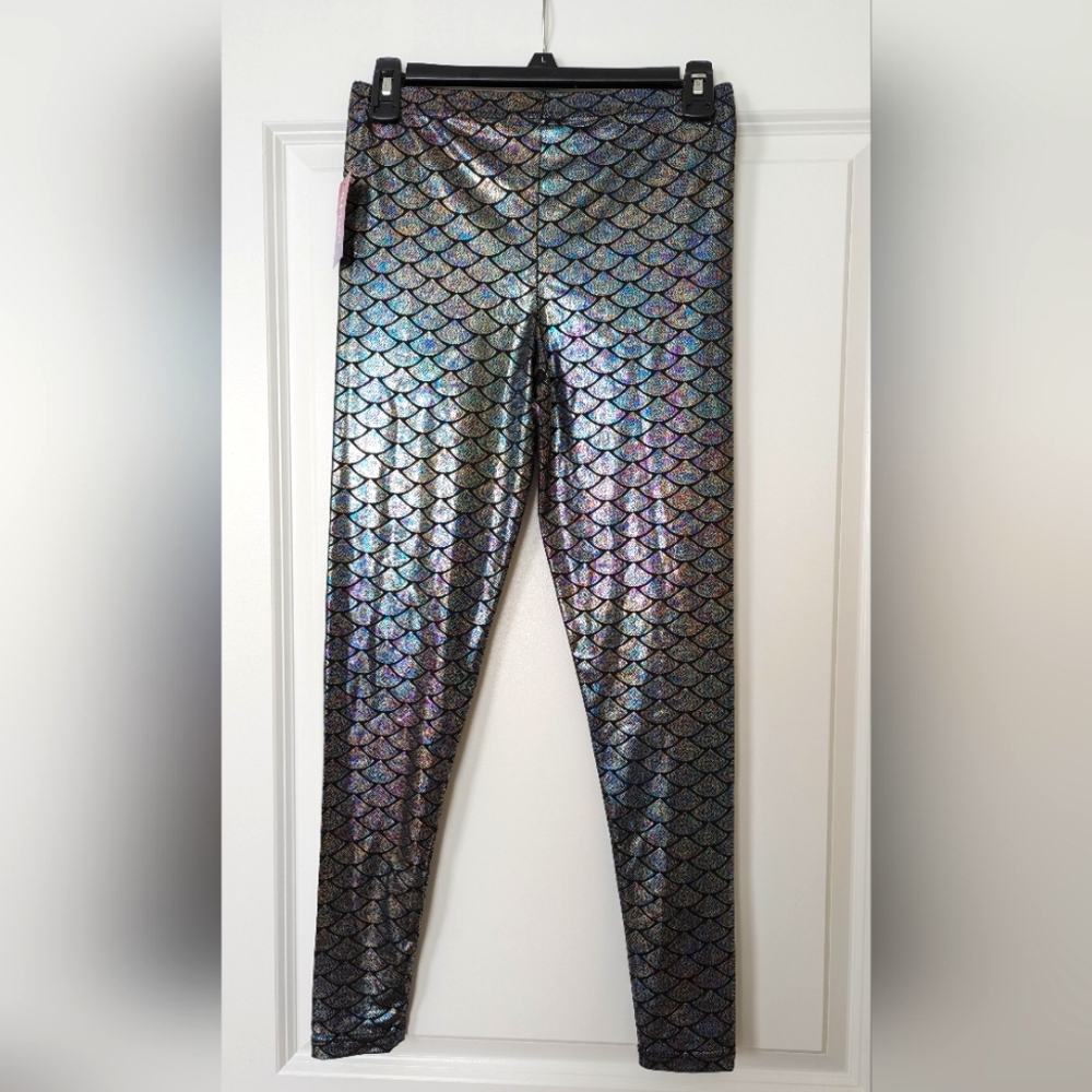 Spirit Halloween NWT 2017 Metallic Mermaid Costume Leggings